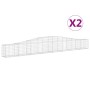 Cestas de gaviones 2 uds forma de arco hierro 400x30x40/60 cm de vidaXL, Maceteros y jardineras - Ref: Foro24-3145787, Precio...