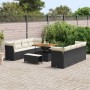 Conjunto de sofás de jardín 11 pcs Negro ratán sintético en Sofás de exterior | Comprar online en Foru.es