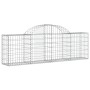 Cestas gaviones 2 uds forma de arco hierro 200x30x60/80 cm de vidaXL, Maceteros y jardineras - Ref: Foro24-3146068, Precio: 1...