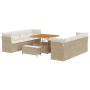 Conjunto de sofás de jardín 11 pcs Beige ratán sintético en Sofás de exterior | Comprar online en Foru.es