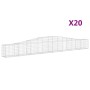 Cestas de gaviones 20 uds forma de arco hierro 400x30x40/60 cm de vidaXL, Maceteros y jardineras - Ref: Foro24-3145797, Preci...