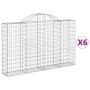 Cestas de gaviones 6 uds forma de arco hierro 200x30x120/140 cm de vidaXL, Maceteros y jardineras - Ref: Foro24-3146135, Prec...
