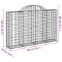 Cestas de gaviones 6 uds forma de arco hierro 200x30x120/140 cm de vidaXL, Maceteros y jardineras - Ref: Foro24-3146135, Prec...