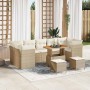 Conjunto de sofás de jardín 10 pcs Beige ratán sintético en Sofás de exterior | Comprar online en Foru.es