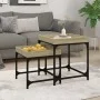 2 oak Sonoma plywood side tables by vidaXL, Coffee table - Ref: Foro24-823283, Price: 52,59 €, Discount: %