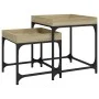2 oak Sonoma plywood side tables by vidaXL, Coffee table - Ref: Foro24-823283, Price: 52,59 €, Discount: %