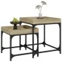 2 oak Sonoma plywood side tables by vidaXL, Coffee table - Ref: Foro24-823283, Price: 52,59 €, Discount: %