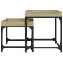2 oak Sonoma plywood side tables by vidaXL, Coffee table - Ref: Foro24-823283, Price: 52,59 €, Discount: %