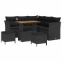 Conjunto de sofás de jardín 8 pcs Negro ratán sintético en Sofás de exterior | Comprar online en Foru.es