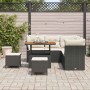 Conjunto de sofás de jardín 8 pcs Negro ratán sintético en Sofás de exterior | Comprar online en Foru.es