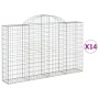 Cestas gaviones 14 uds forma de arco hierro 200x30x120/140 cm de vidaXL, Maceteros y jardineras - Ref: Foro24-3146143, Precio...