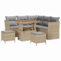 Conjunto de sofás de jardín 8 pcs Beige ratán sintético en Sofás de exterior | Comprar online en Foru.es