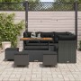 Conjunto de sofás de jardín 9 pcs Negro ratán sintético en Sofás de exterior | Comprar online en Foru.es