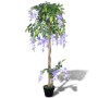 Glicina artificial en maceta de 120 cm de alto de vidaXL, Flora artificial - Ref: Foro24-241364, Precio: 50,14 €, Descuento: %