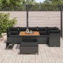 Conjunto de sofás de jardín 9 pcs Negro ratán sintético en Sofás de exterior | Comprar online en Foru.es