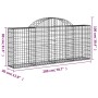 Cestas de gaviones 5 uds forma de arco hierro 200x30x80/100 cm de vidaXL, Maceteros y jardineras - Ref: Foro24-3146092, Preci...