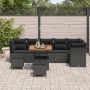 Conjunto de sofás de jardín 9 pcs Negro ratán sintético en Sofás de exterior | Comprar online en Foru.es