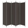 Biombo divisor de 5 paneles de tela marrón 250x200 cm de vidaXL, Divisores de ambientes - Ref: Foro24-350187, Precio: 40,64 €...