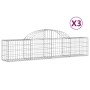 Cestas de gaviones 3 uds forma de arco hierro 200x30x40/60 cm de vidaXL, Maceteros y jardineras - Ref: Foro24-3146048, Precio...