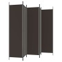 Biombo divisor de 5 paneles de tela marrón 250x200 cm de vidaXL, Divisores de ambientes - Ref: Foro24-350187, Precio: 40,64 €...