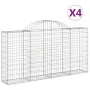 Cestas de gaviones 4 uds forma de arco hierro 200x30x100/120 cm de vidaXL, Maceteros y jardineras - Ref: Foro24-3146112, Prec...