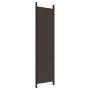 Biombo divisor de 5 paneles de tela marrón 250x200 cm de vidaXL, Divisores de ambientes - Ref: Foro24-350187, Precio: 40,64 €...