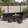 Conjunto de sofás de jardín 9 pcs Negro ratán sintético en Sofás de exterior | Comprar online en Foru.es