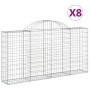 Cestas de gaviones 8 uds forma de arco hierro 200x30x100/120 cm de vidaXL, Maceteros y jardineras - Ref: Foro24-3146116, Prec...