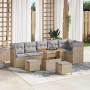 Conjunto de sofás de jardín 8 pcs Beige ratán sintético en Sofás de exterior | Comprar online en Foru.es