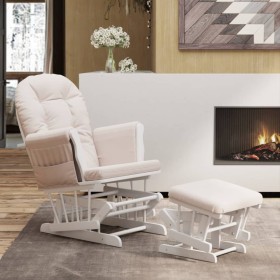 Sillón de lactancia con taburete tela gris claro de vidaXL, Mecedoras - Ref: Foro24-351660, Precio: 253,60 €, Descuento: %