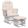 Sillón de lactancia con taburete tela gris claro de vidaXL, Mecedoras - Ref: Foro24-351660, Precio: 253,60 €, Descuento: %