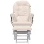 Sillón de lactancia con taburete tela gris claro de vidaXL, Mecedoras - Ref: Foro24-351660, Precio: 268,20 €, Descuento: %