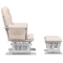 Sillón de lactancia con taburete tela gris claro de vidaXL, Mecedoras - Ref: Foro24-351660, Precio: 268,20 €, Descuento: %