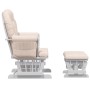 Sillón de lactancia con taburete tela gris claro de vidaXL, Mecedoras - Ref: Foro24-351660, Precio: 253,60 €, Descuento: %