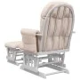 Sillón de lactancia con taburete tela gris claro de vidaXL, Mecedoras - Ref: Foro24-351660, Precio: 268,20 €, Descuento: %