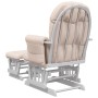 Sillón de lactancia con taburete tela gris claro de vidaXL, Mecedoras - Ref: Foro24-351660, Precio: 253,60 €, Descuento: %