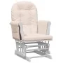 Sillón de lactancia con taburete tela gris claro de vidaXL, Mecedoras - Ref: Foro24-351660, Precio: 268,20 €, Descuento: %