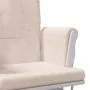 Stillstuhl mit hellgrauem Stoffhocker von vidaXL, Schaukelstühle - Ref: Foro24-351660, Preis: 268,20 €, Rabatt: %