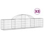Cestas de gaviones 8 uds forma de arco hierro 200x30x40/60 cm de vidaXL, Maceteros y jardineras - Ref: Foro24-3146053, Precio...