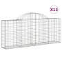 Cestas de gaviones 13 uds forma de arco hierro 200x30x80/100 cm de vidaXL, Maceteros y jardineras - Ref: Foro24-3146100, Prec...