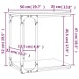 Mesa auxiliar madera contrachapada roble ahumado 50x35x52 cm de vidaXL, Mesas auxiliares - Ref: Foro24-825814, Precio: 28,89 ...