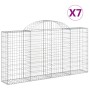 Cestas de gaviones 7 uds forma de arco hierro 200x30x100/120 cm de vidaXL, Maceteros y jardineras - Ref: Foro24-3146115, Prec...