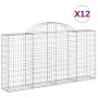 Gabion baskets 12 pcs iron arch shape 200x30x100/120 cm by vidaXL, Pots and planters - Ref: Foro24-3146120, Price: 863,75 €, ...