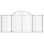 Cestas de gaviones 9 uds forma de arco hierro 200x30x80/100 cm de vidaXL, Maceteros y jardineras - Ref: Foro24-3146096, Preci...