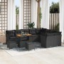 Conjunto de sofá de jardín 12 pcs Negro ratán sintético en Sofás de exterior | Comprar online en Foru.es