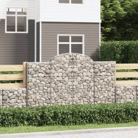 Cestas gaviones 12 uds forma de arco hierro 200x30x120/140 cm de vidaXL, Maceteros y jardineras - Ref: Foro24-3146141, Precio...