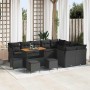 Conjunto de sofá de jardín 13 pcs Negro ratán sintético en Sofás de exterior | Comprar online en Foru.es
