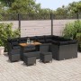 Conjunto de sofá de jardín 13 pcs Negro ratán sintético en Sofás de exterior | Comprar online en Foru.es