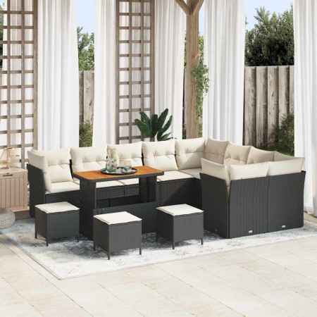 Conjunto de sofá de jardín 13 pcs Negro ratán sintético en Sofás de exterior | Comprar online en Foru.es