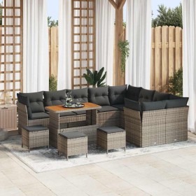 Conjunto de sofá de jardín 13 pcs Gris ratán sintético en Sofás de exterior | Comprar online en Foru.es
